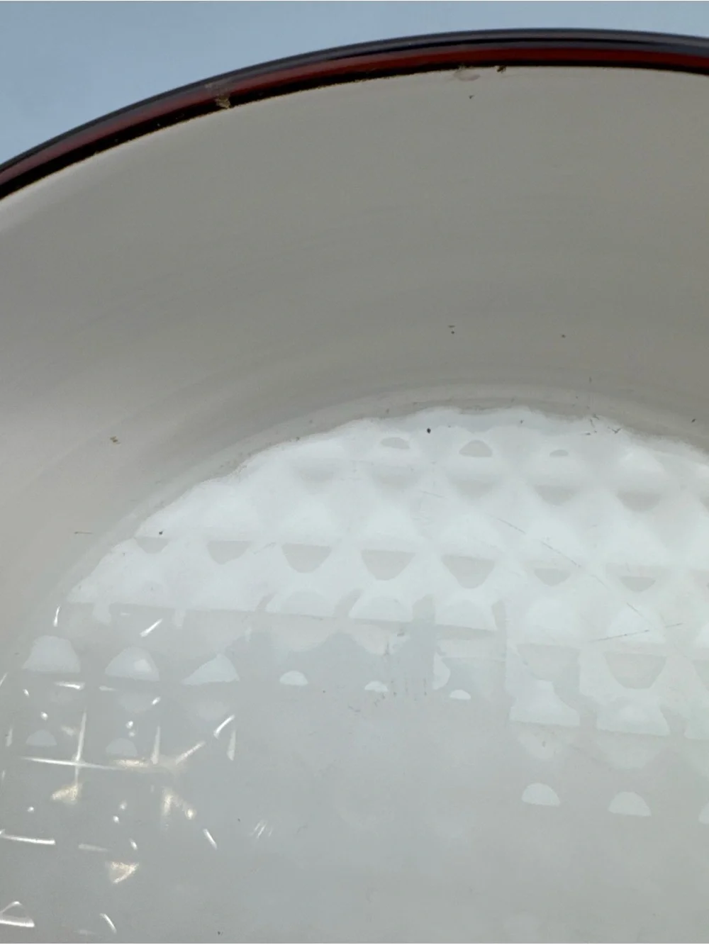 Vintage Corning Vision Amber Glass 7” Skillet w Pyrex Lid Waffle Bottom France
